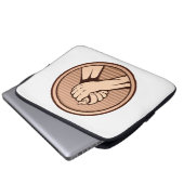 Arm Wrestling Bronze Laptopschutzhülle (Vorne Knopf)