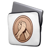 Arm Wrestling Bronze Laptopschutzhülle (Vorderseite Links)