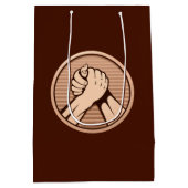 Arm Wrestling Bronze Mittlere Geschenktüte (Rückseite)