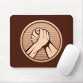 Arm Wrestling Bronze Mousepad (Mit Mouse)