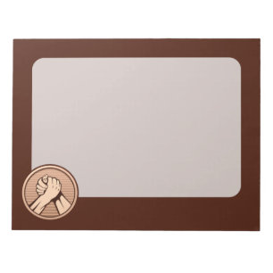 Arm Wrestling Bronze Notizblock