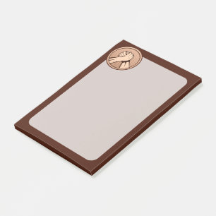Arm Wrestling Bronze Post-it Klebezettel
