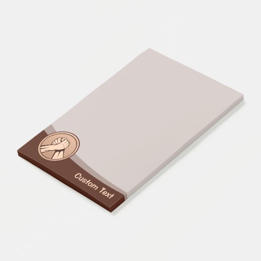 Arm Wrestling Bronze Post-it Klebezettel (angewinkelt)