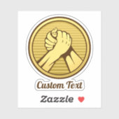 Arm Wrestling Gold Aufkleber (Blatt)