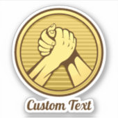 Arm Wrestling Gold Aufkleber (Vorderseite)