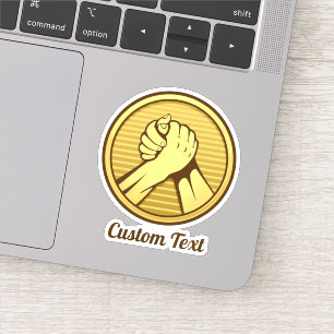 Arm-Wrestling-Gold Aufkleber