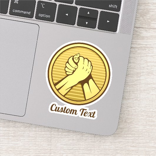 Arm Wrestling Gold Aufkleber (Detail)