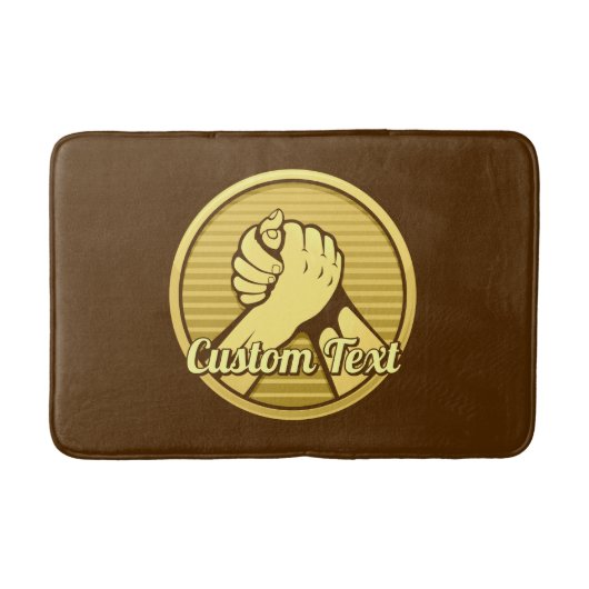 Arm Wrestling Gold Badematte (Vorderseite)