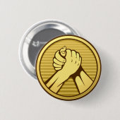 Arm Wrestling Gold Button (Vorne & Hinten)