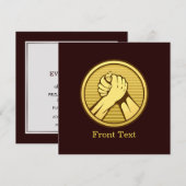 Arm Wrestling Gold Einladung (Vorne/Hinten)