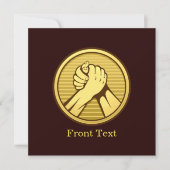 Arm Wrestling Gold Einladung (Vorderseite)