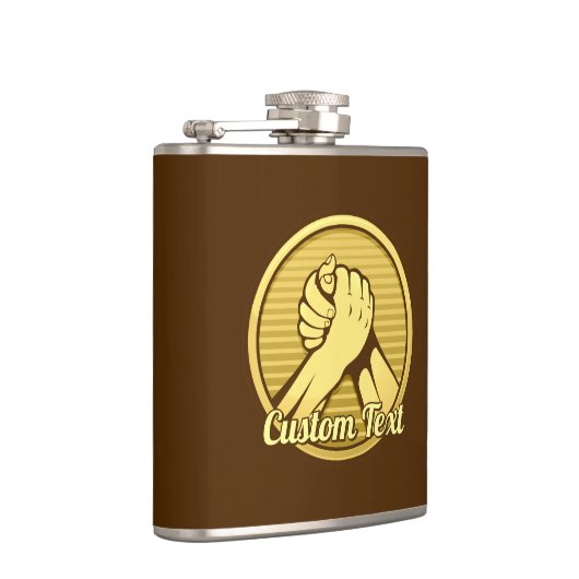 Arm Wrestling Gold Flachmann (Rechts)