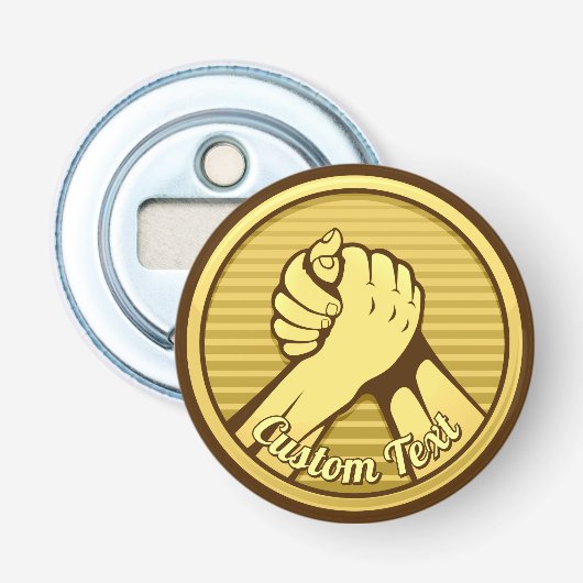 Arm Wrestling Gold Flaschenöffner (Vorderseite)