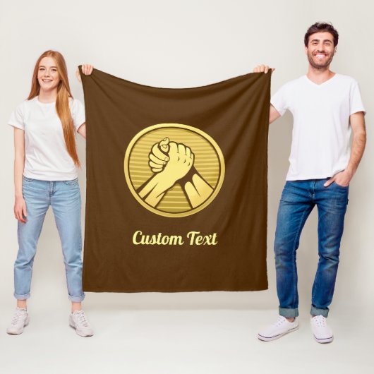Arm Wrestling Gold Fleecedecke (Beispiel)
