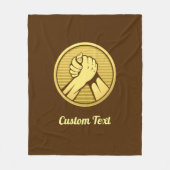Arm Wrestling Gold Fleecedecke (Vorderseite)