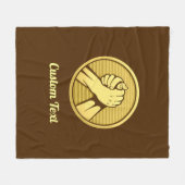 Arm Wrestling Gold Fleecedecke (Vorderseite (Horizontal))
