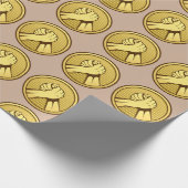 Arm Wrestling Gold Geschenkpapier (Ecke)