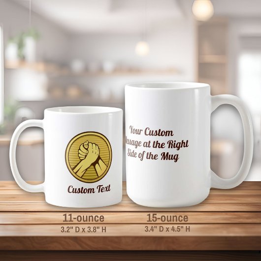 Arm Wrestling Gold Kaffeetasse