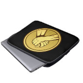 Arm Wrestling Gold Laptopschutzhülle (Vorne Knopf)