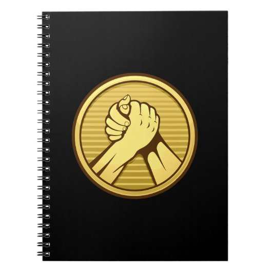 Arm Wrestling Gold Notizblock (Vorderseite)