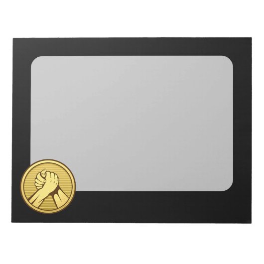 Arm Wrestling Gold Notizblock (Vorderseite)