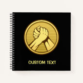Arm Wrestling Gold Notizbuch (Vorderseite)