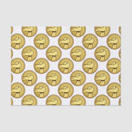 Arm Wrestling Gold Seidenpapier (Vorderseite)