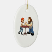 Arm-Wrestling Keramikornament (Rechts)