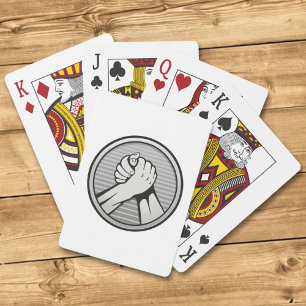 Arm-Wrestling Silber Spielkarten