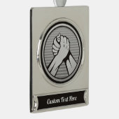 Arm Wrestling Silver Banner-Ornament Silber (Rechts)