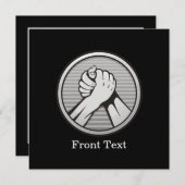 Arm Wrestling Silver Einladung (Vorne/Hinten)