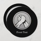 Arm Wrestling Silver Einladung (Vorne/Hinten)