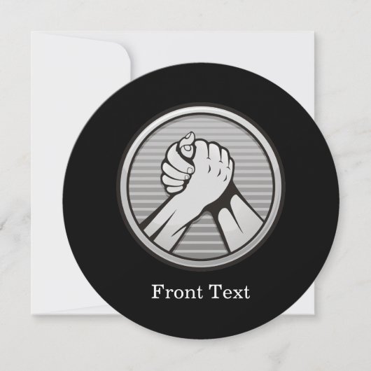 Arm Wrestling Silver Einladung (Vorderseite)