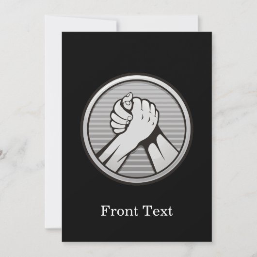 Arm Wrestling Silver Einladung (Vorderseite)