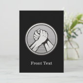 Arm Wrestling Silver Einladung (Stehend Vorderseite)