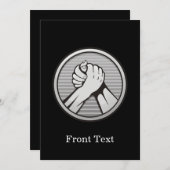 Arm Wrestling Silver Einladung (Vorne/Hinten)