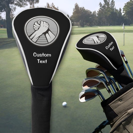 Arm Wrestling Silver Golf Headcover