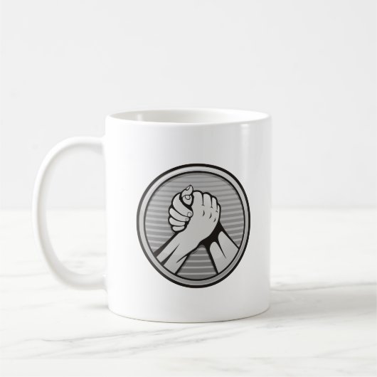 Arm Wrestling Silver Kaffeetasse (Links)