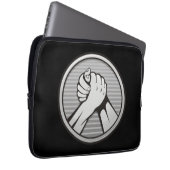 Arm Wrestling Silver Laptopschutzhülle (Vorne Rechts)