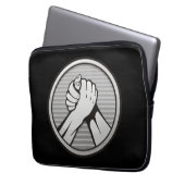 Arm Wrestling Silver Laptopschutzhülle (Vorderseite Links)
