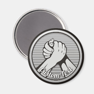 Arm Wrestling Silver Magnet