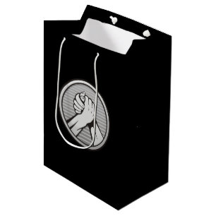 Arm Wrestling Silver Mittlere Geschenktüte