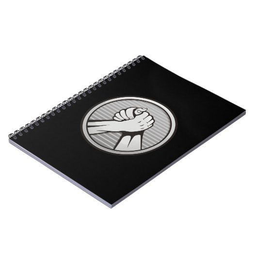 Arm Wrestling Silver Notizblock (Linke Seite)