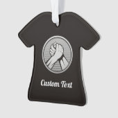 Arm Wrestling Silver Ornament (Vorderseite)