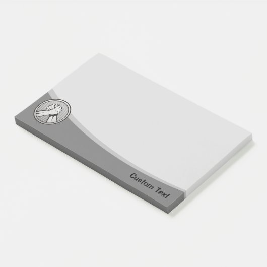 Arm Wrestling Silver Post-it Klebezettel (angewinkelt)