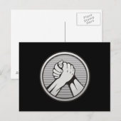 Arm Wrestling Silver Postkarte (Vorne/Hinten)