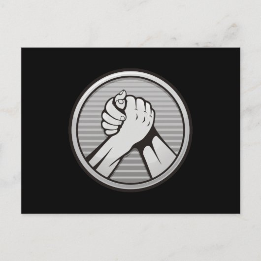 Arm Wrestling Silver Postkarte (Vorderseite)