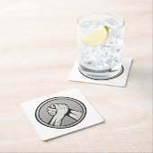 Arm Wrestling Silver Rechteckiger Pappuntersetzer (Vor Ort)