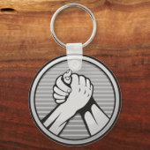 Arm Wrestling Silver Schlüsselanhänger (Vorderseite)