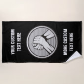 Arm Wrestling Silver Strandtuch (Vorderseite)